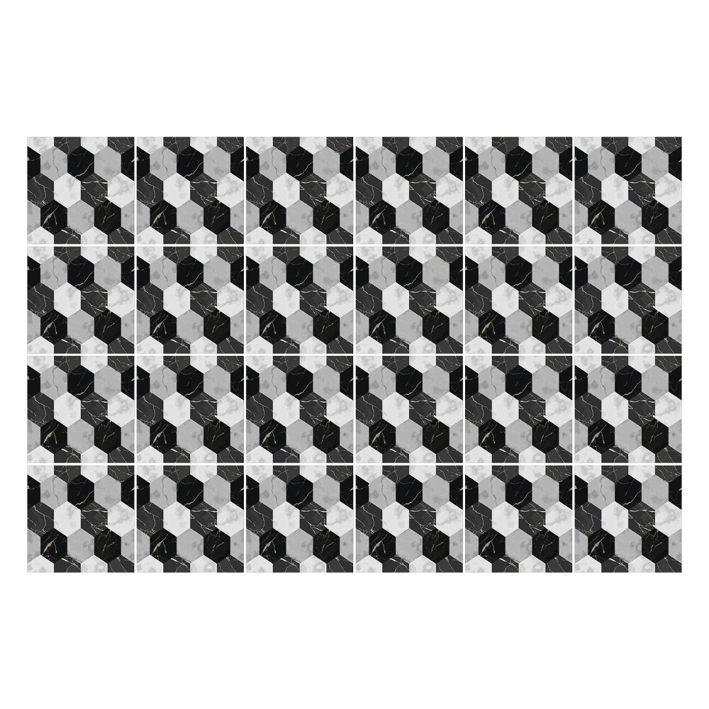 Autocolante gresie Hexagone geometrice