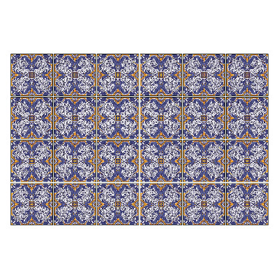 Autocolante pentru gresie Motiv floral elegant