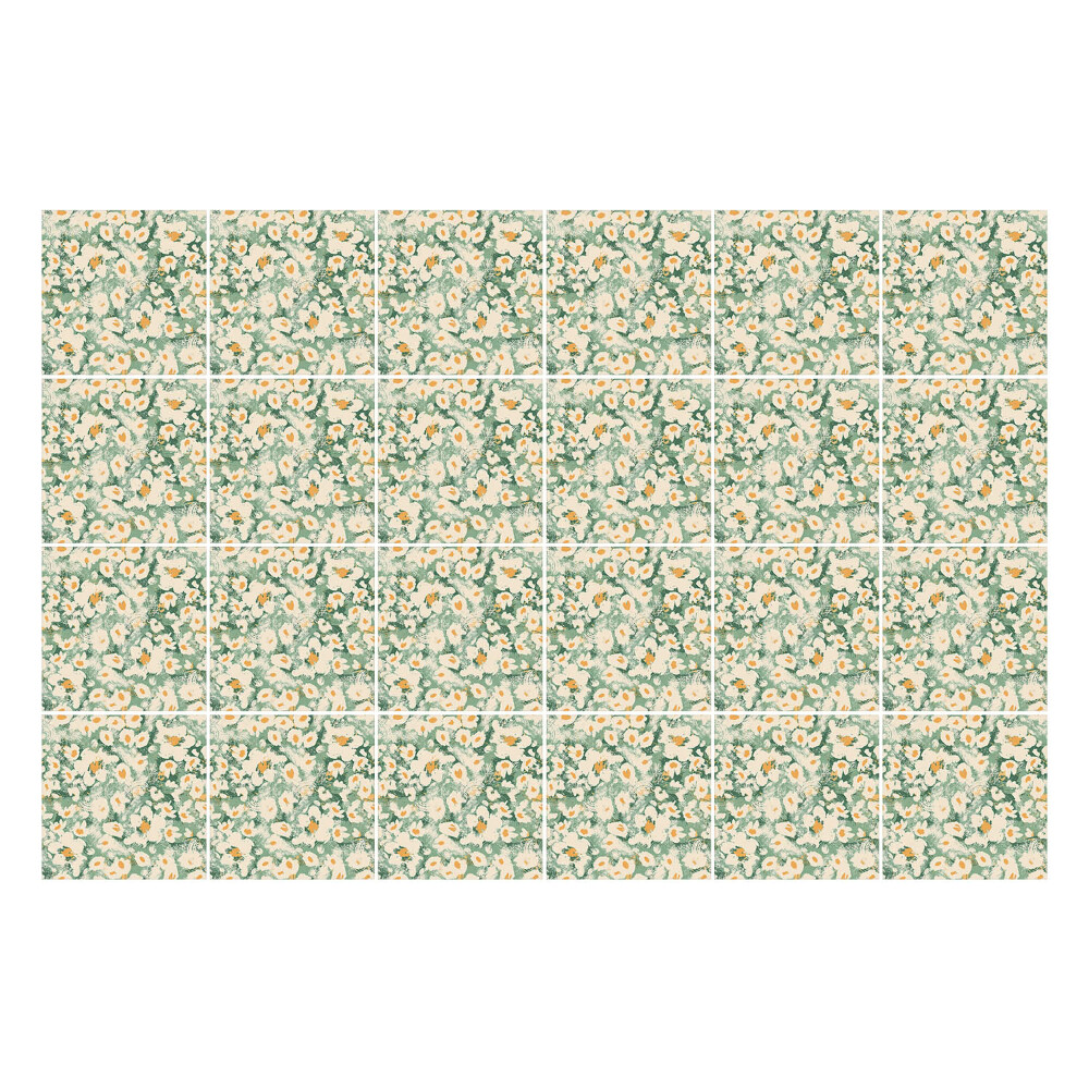 Autocolante gresie si faianta Motiv floral cu pete