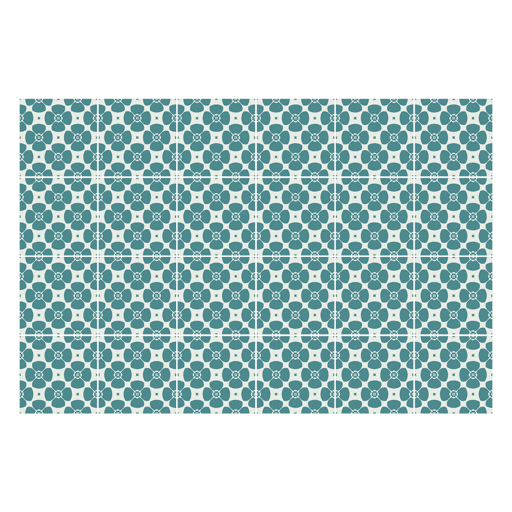 Autocolante gresie Flori geometrice într-o plasă