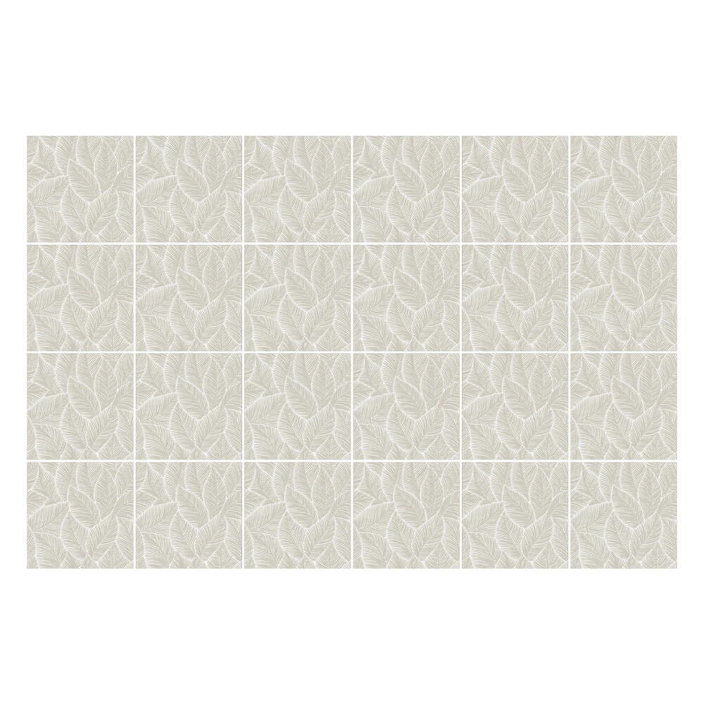 Autocolante gresie si faianta Frunze delicate la rând