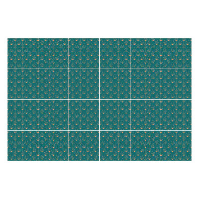 Autocolante gresie Motivul picăturilor într-o plasă