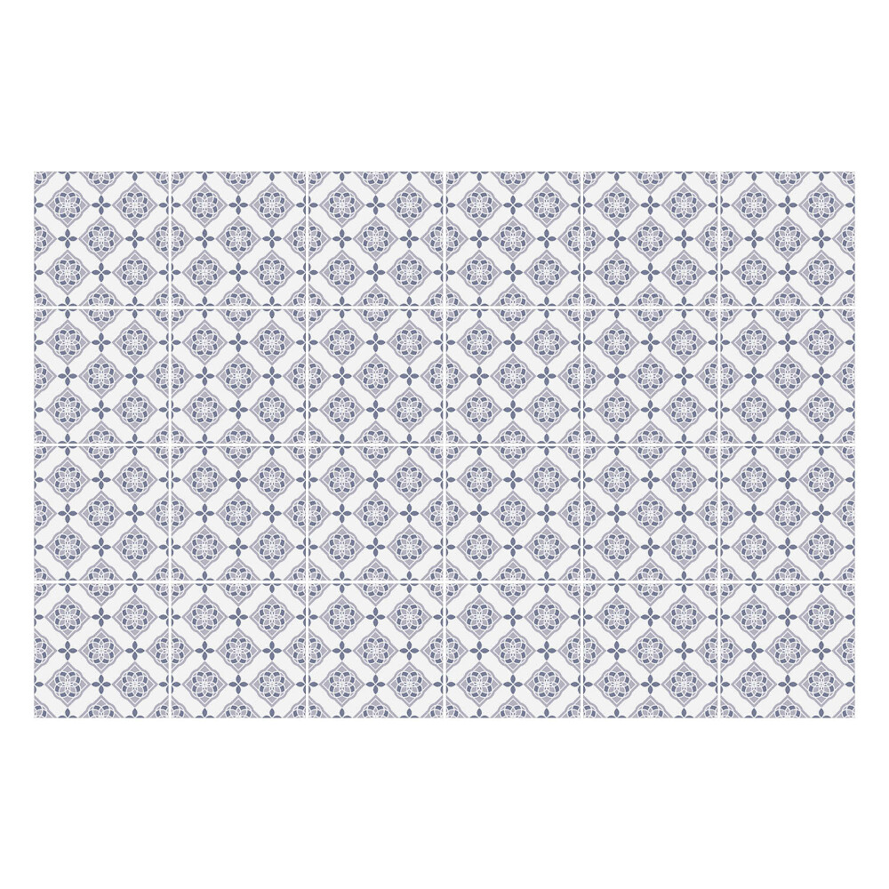 Autocolante pentru gresie Romburi simetrice cu detalii