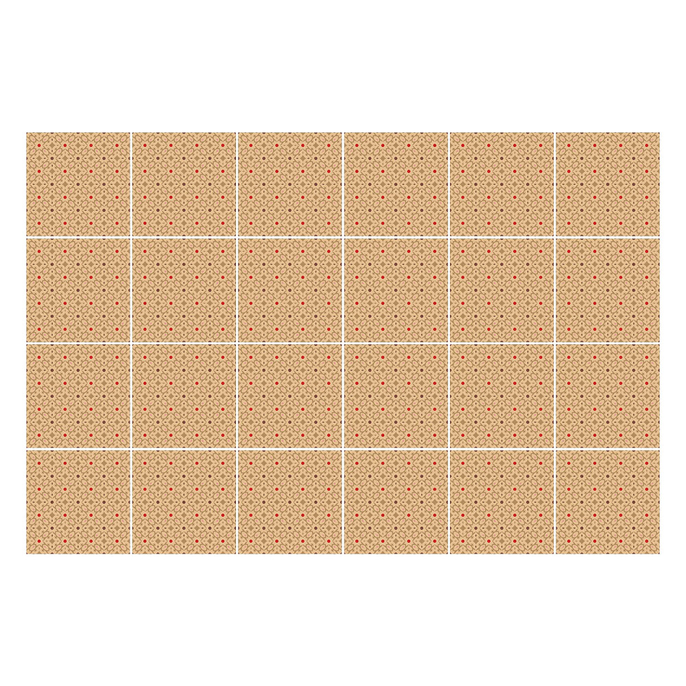 Autocolante pentru gresie Motiv floral delicat