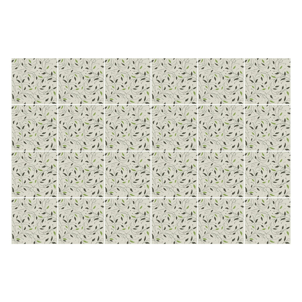 Autocolante gresie Frunze și crenguțe delicate