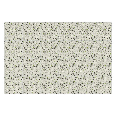 Autocolante gresie Frunze și crenguțe delicate