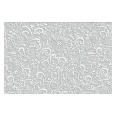 Autocolante gresie Frunze și spirale elegante