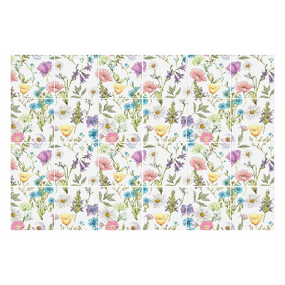 Autocolante gresie si faianta Motiv floral de pajiște