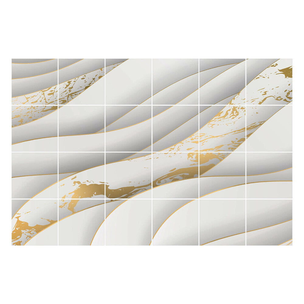 Autocolante gresie si faianta Valuri cu accente delicate