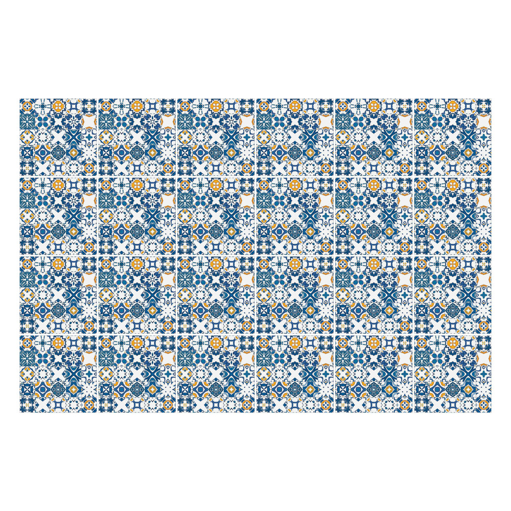 Autocolante gresie Motive florale într-o plasă