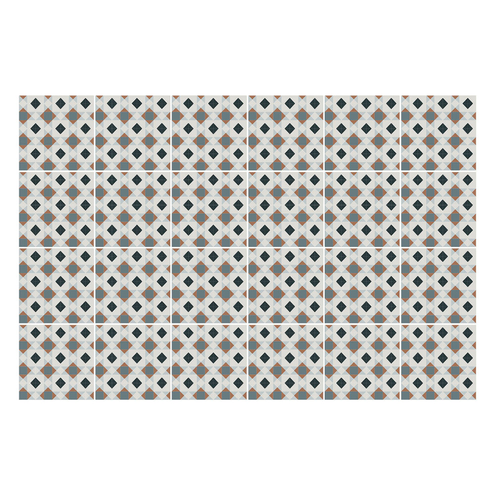 Autocolante gresie Aspecte de grilă diamantată