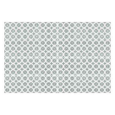 Autocolante pentru gresie Flori geometrice într-o plasă