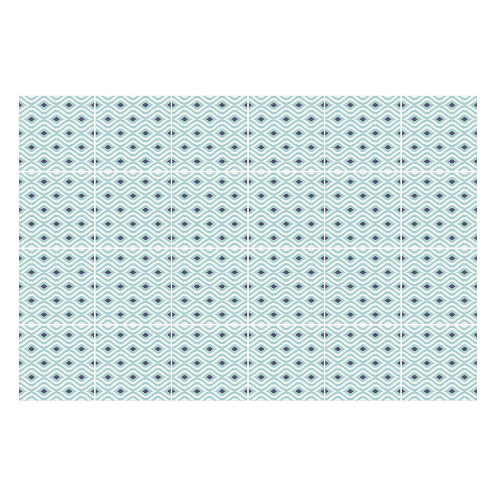 Autocolante gresie si faianta Valuri cu cercuri