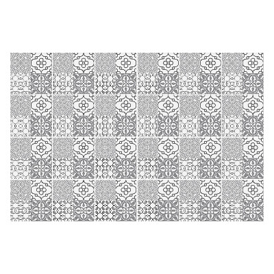 Autocolante pentru gresie Motive florale într-o plasă