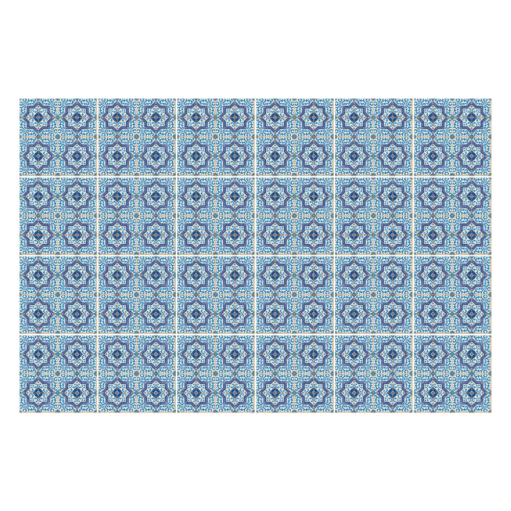 Autocolante pentru gresie Motive florale geometrice