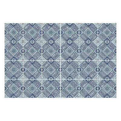 Autocolante gresie si faianta Diamante geometrice cu flori