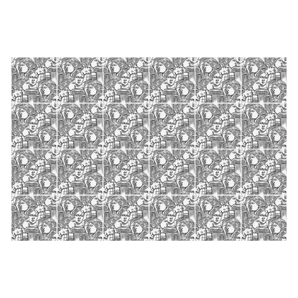 Autocolante gresie Fețe într-un model repetitiv