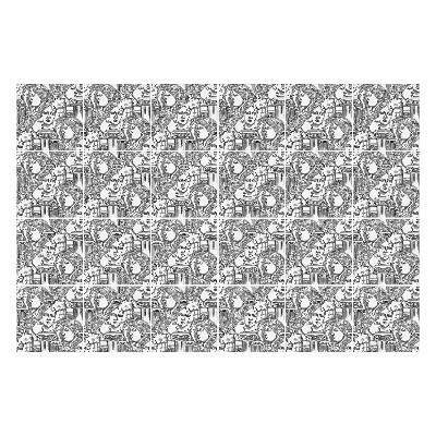 Autocolante gresie Fețe într-un model repetitiv