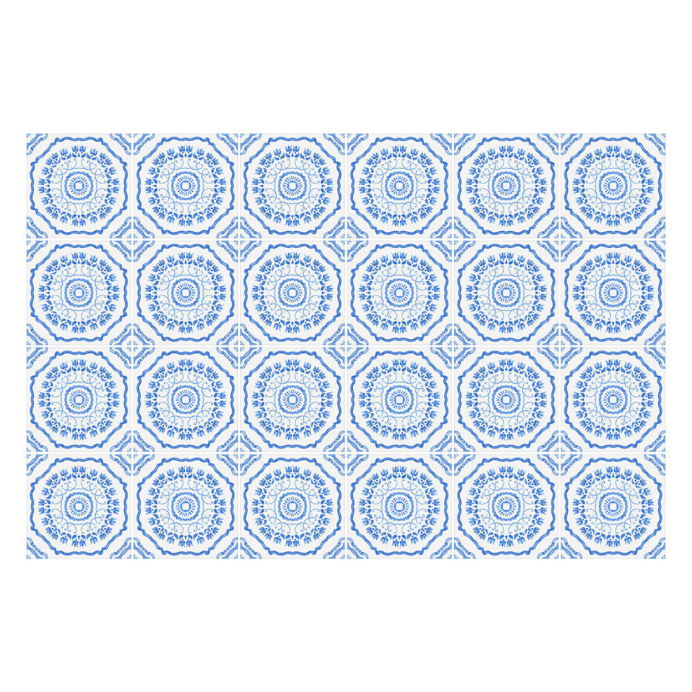 Autocolante pentru gresie Ornamente florale în plăci