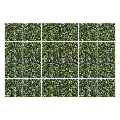 Autocolante gresie si faianta Frunze cu flori delicate