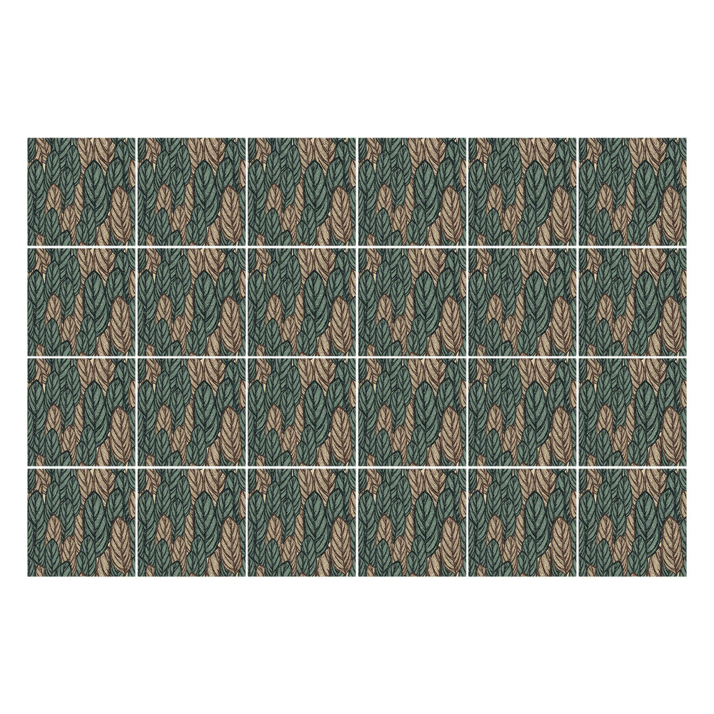 Autocolante pentru gresie Frunze Boho