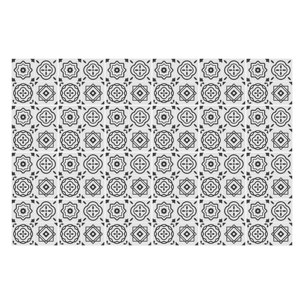 Autocolante pentru gresie Motive florale într-o plasă