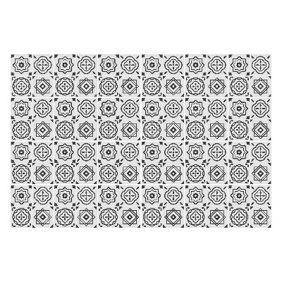 Autocolante pentru gresie Motive florale într-o plasă