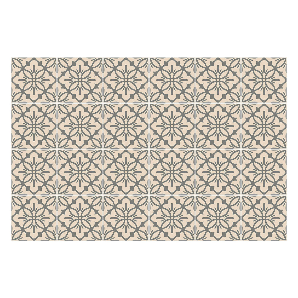 Autocolante gresie Ornamente florale într-o plasă