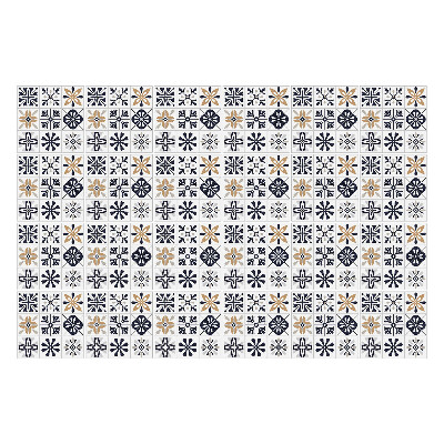 Autocolante gresie si faianta Flori și cercuri geometrice