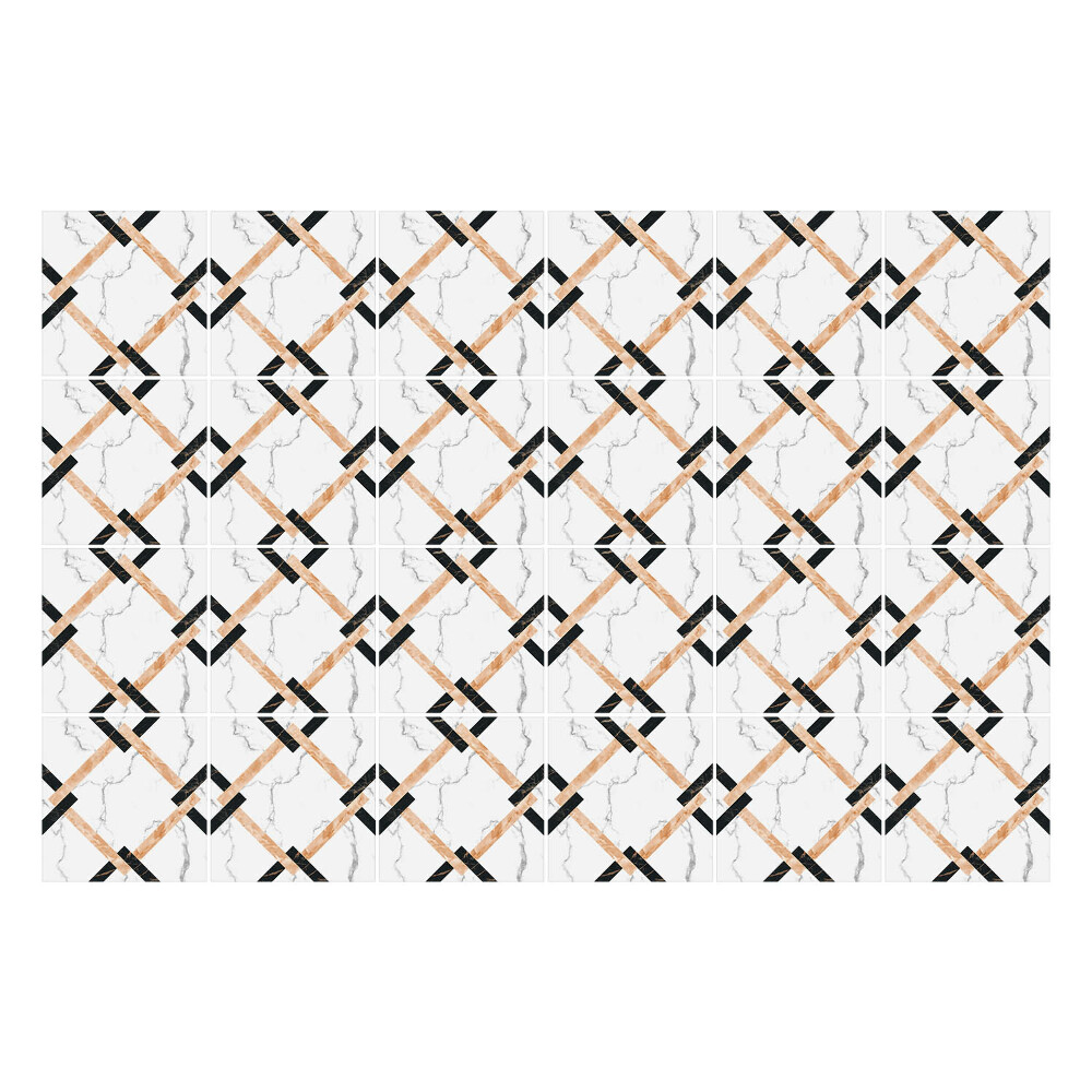 Autocolante gresie Romburi geometrice într-o grilă