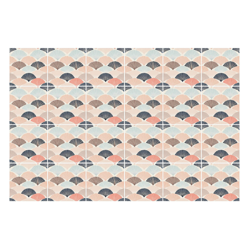 Autocolante gresie si faianta Evantai pastelate