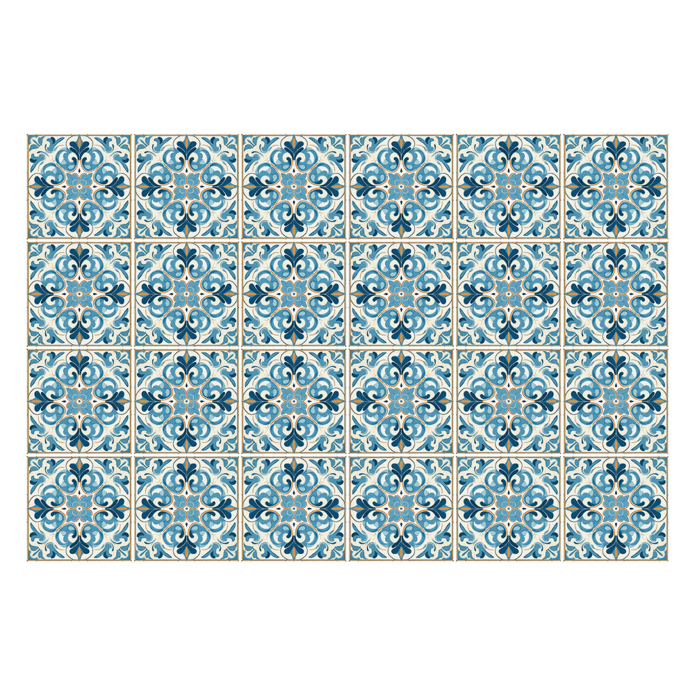 Autocolante gresie si faianta Ornamente florale într-o plasă