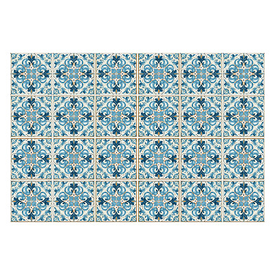 Autocolante gresie si faianta Ornamente florale într-o plasă