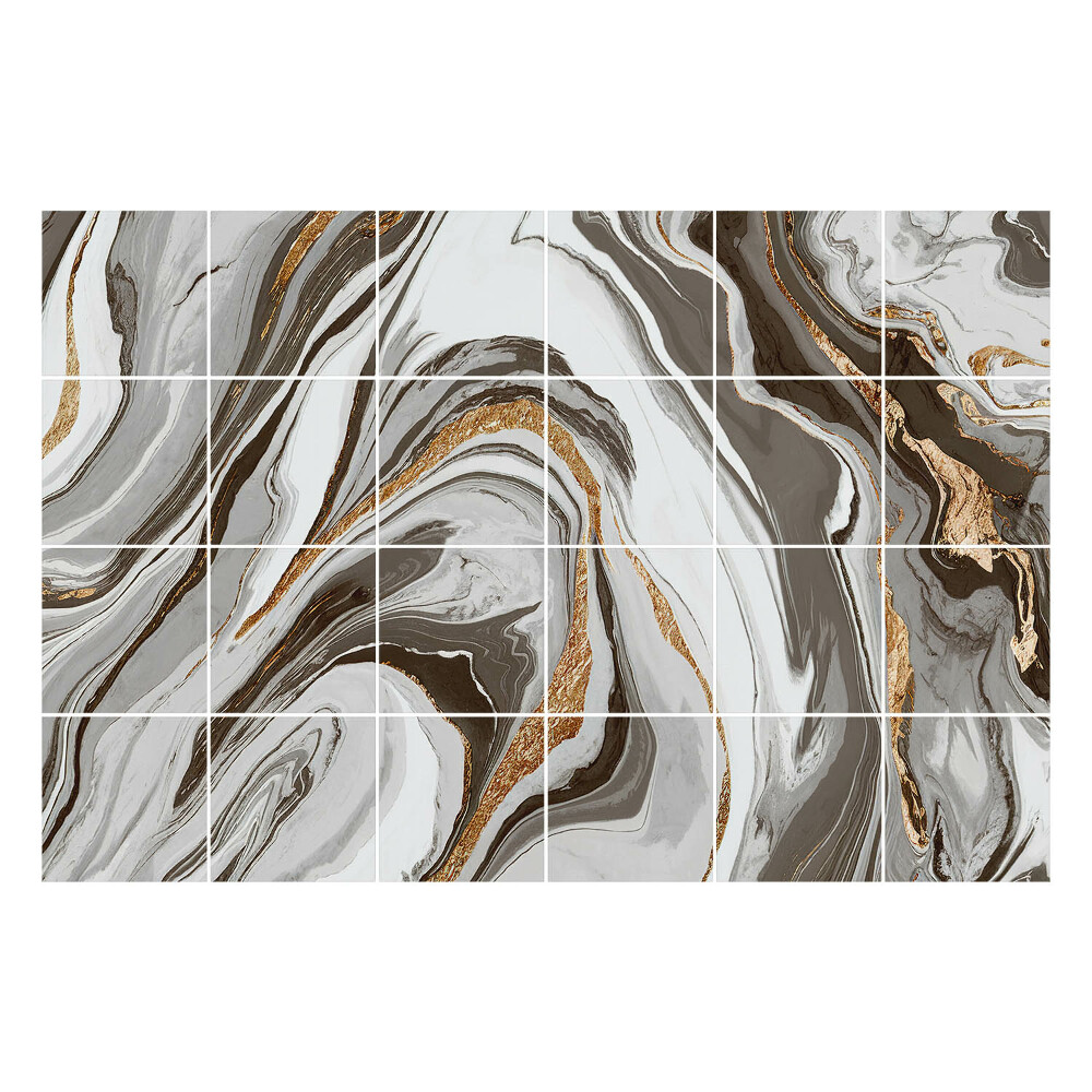 Autocolante pentru gresie Valuri dinamice de marmură