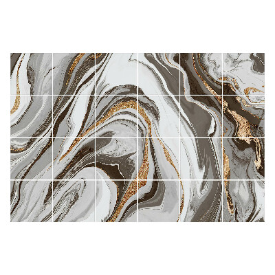Autocolante pentru gresie Valuri dinamice de marmură