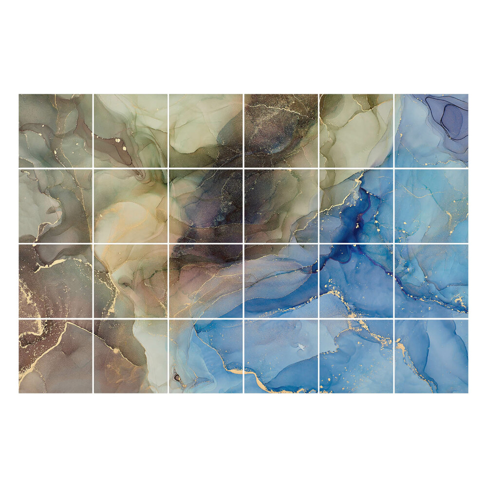 Autocolante gresie si faianta Valuri de culoare abstracte