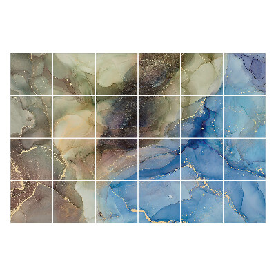 Autocolante gresie si faianta Valuri de culoare abstracte