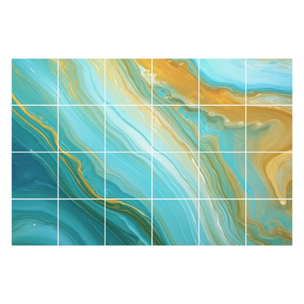 Autocolante pentru gresie Valuri de linii abstracte