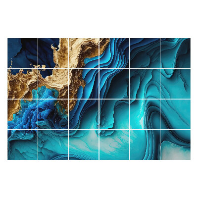 Autocolante gresie si faianta Valuri în nuanțe de albastru