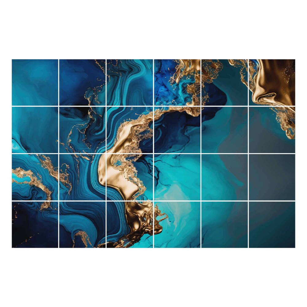 Autocolante gresie Val abstract de forme marine