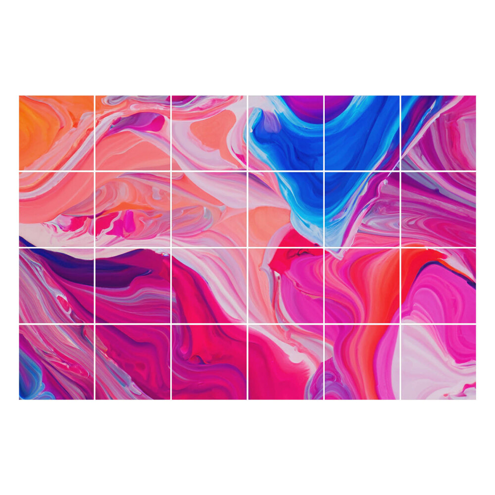 Autocolante gresie Vopsele în culori pastelate