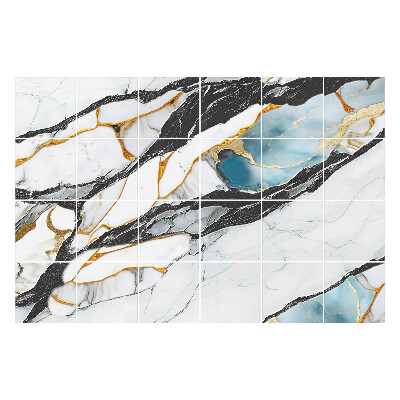 Autocolante pentru gresie Mozaic elegant din marmură