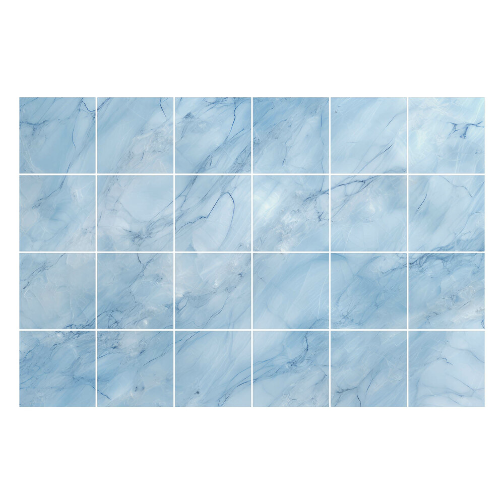 Autocolante pentru gresie Marmură de gheață cu vene