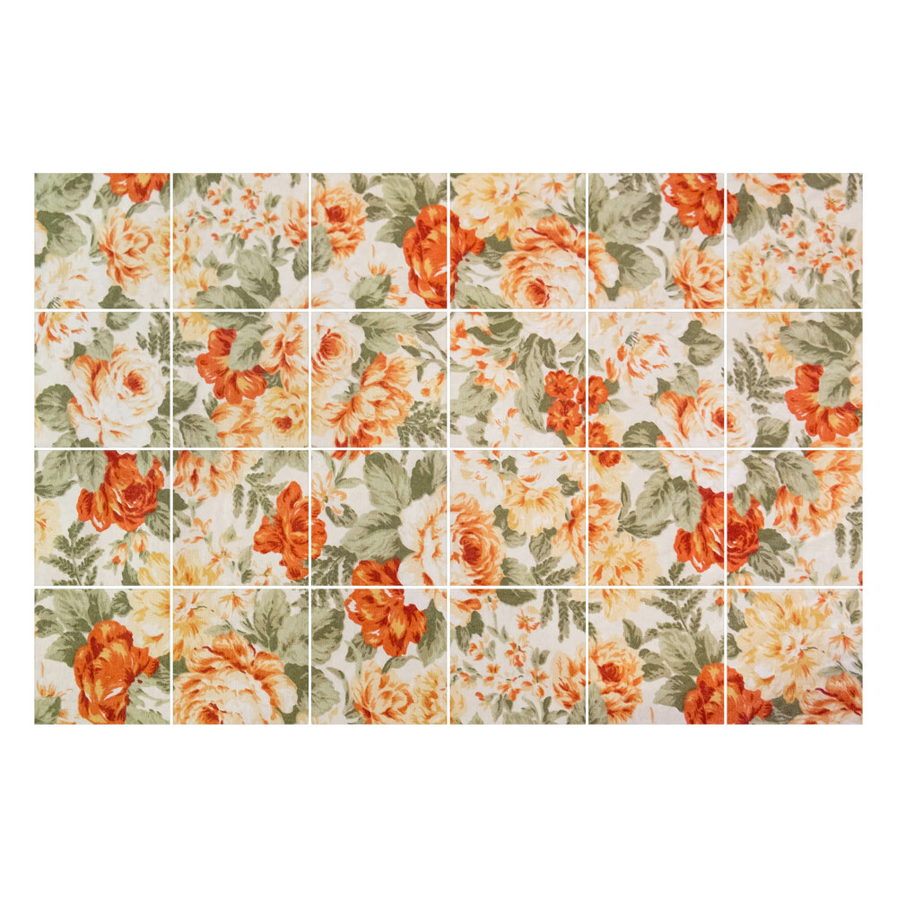 Autocolante gresie Motiv floral în pasteluri