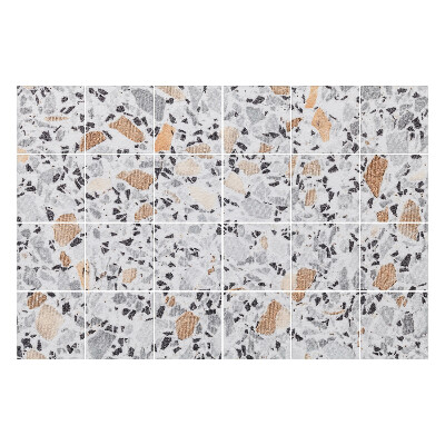 Autocolante pentru gresie Pietre zdrobite într-un mozaic