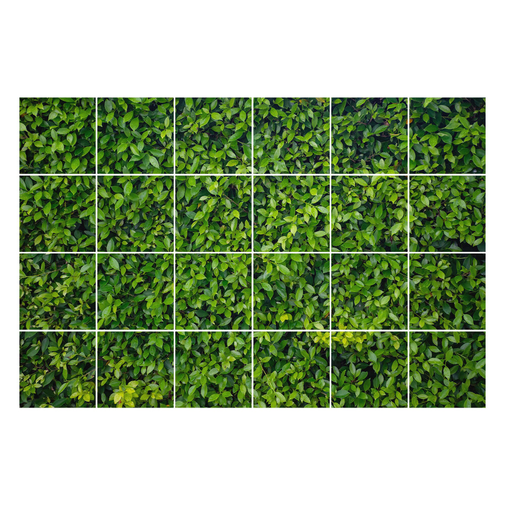 Autocolante gresie Frunze verzi dense