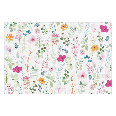 Autocolante gresie si faianta Pajiște cu flori