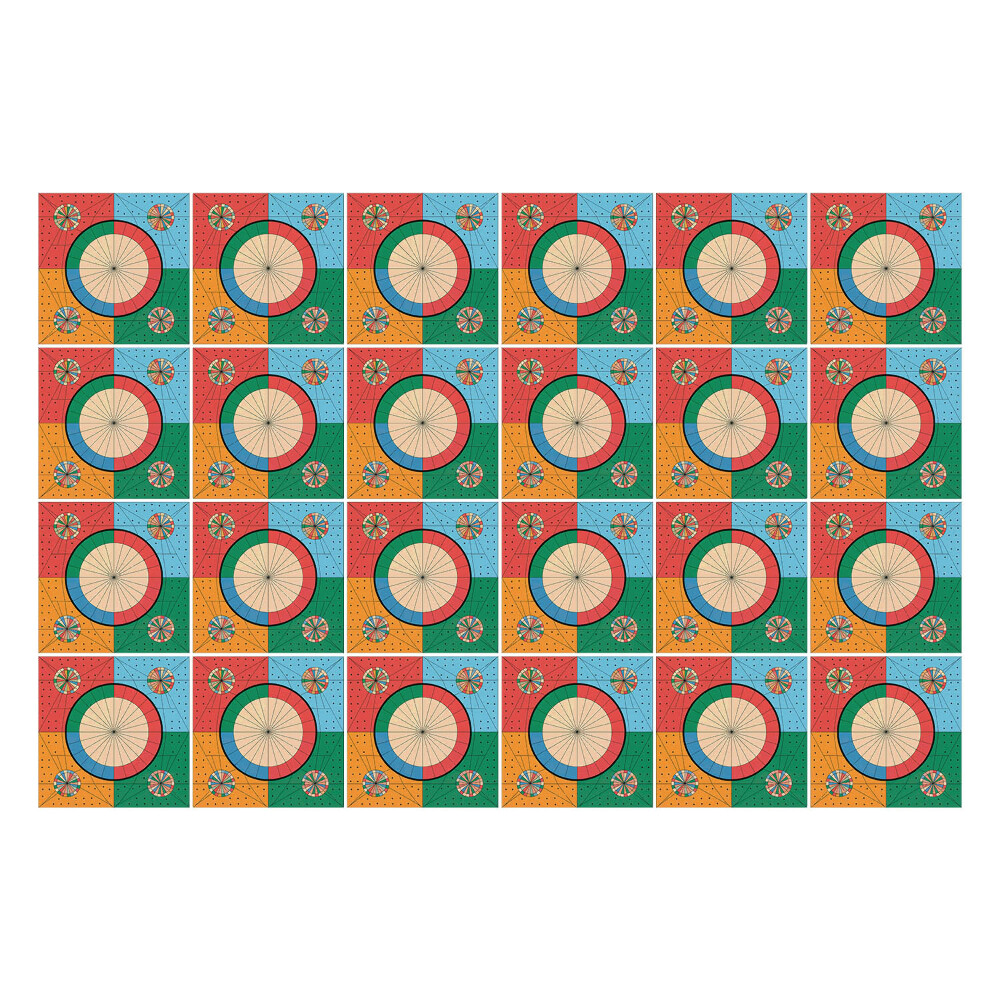 Autocolante pentru gresie Plăci retro colorate