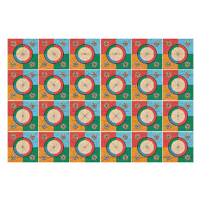 Autocolante pentru gresie Plăci retro colorate