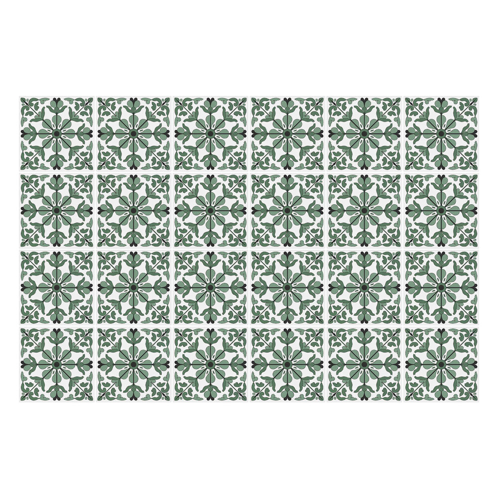 Autocolante gresie si faianta Ornamente florale într-o plasă